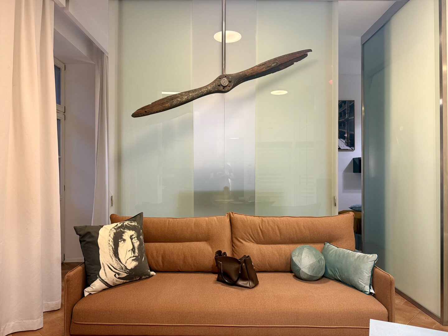 Quiet Design One-Bedroom Apartment with a Balcony